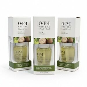Lot 3 OPI Pro Spa Nail and Cuticle Oil Ultra-Nourishing Cupuacu White Tea 0.5oz
